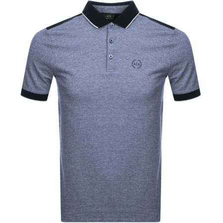 Product Image for Armani Exchange Two Tone Polo T Shirt Navy