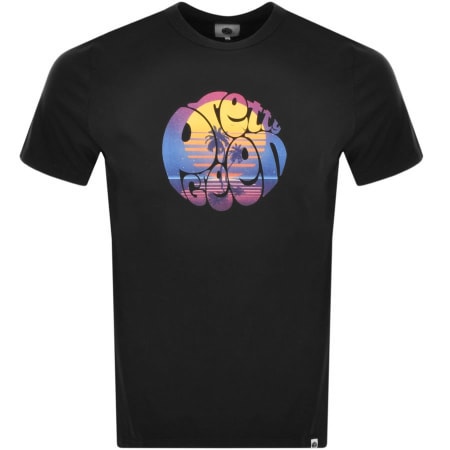 Product Image for Pretty Green Synth Wave Logo T Shirt Black