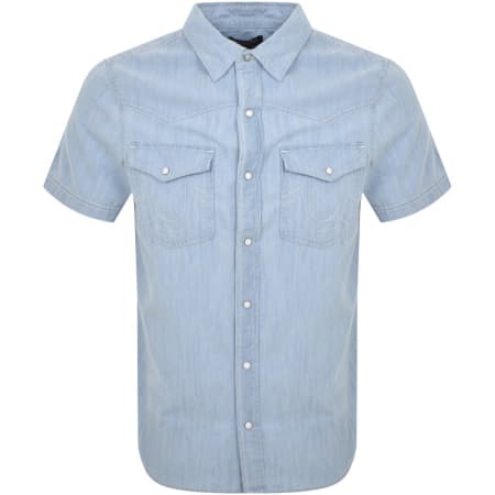 Product Image for True Religion Big T Western Shirt Blue