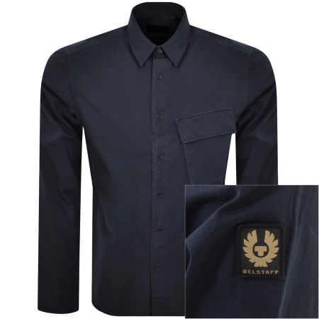 Product Image for Belstaff Scale Long Sleeved Shirt Navy