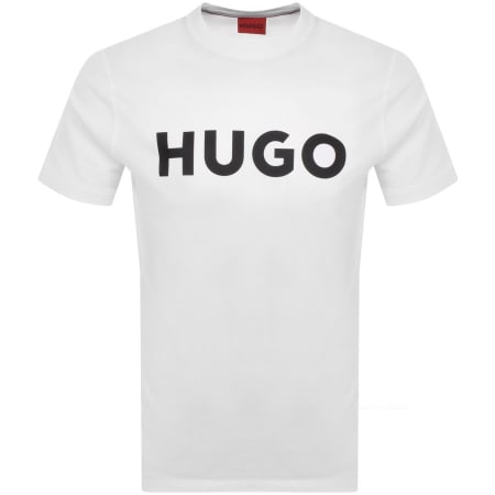 Product Image for HUGO Dulivio Crew Neck Short Sleeve T Shirt White