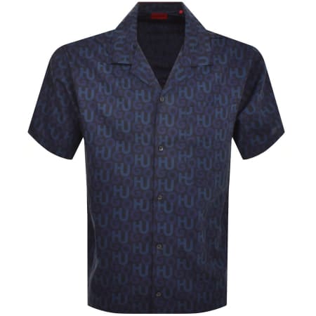 Product Image for HUGO Short Sleeved Egeeno Shirt Blue