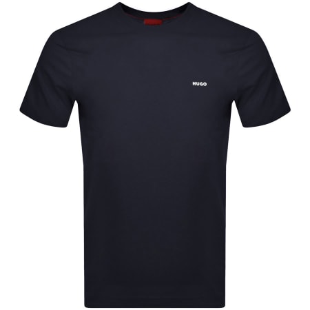 Product Image for HUGO Dero222 Crew Neck Short Sleeve T Shirt Navy