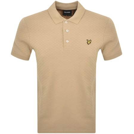 Product Image for Lyle And Scott Grid Texture Polo T Shirt Khaki
