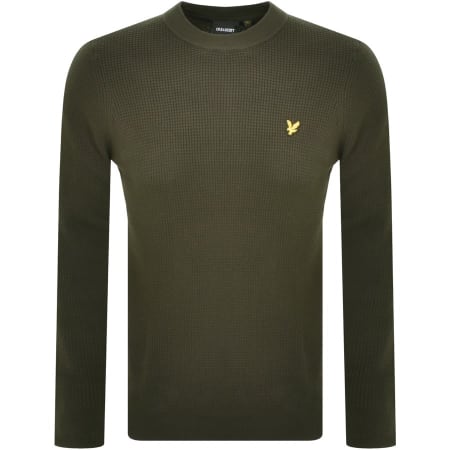 Product Image for Lyle And Scott Vintage Grid Knit Jumper Green