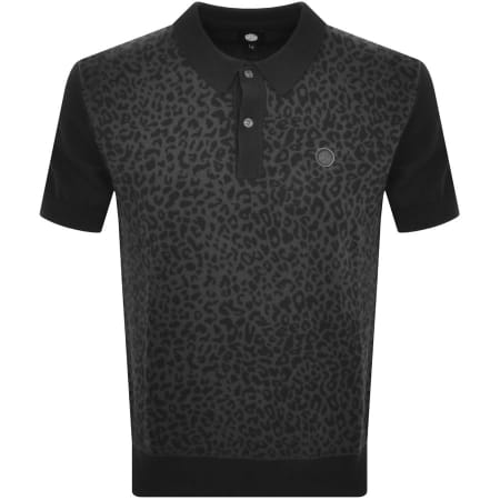 Product Image for Pretty Green Fleetwood Leopard Polo T Shirt Black