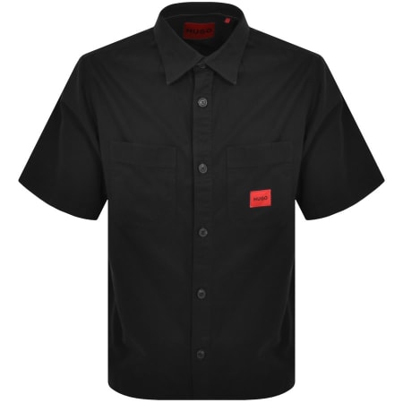 Product Image for HUGO Eratino Short Sleeve Overshirt Black