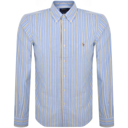 Product Image for Ralph Lauren Stripe Long Sleeved Shirt Blue