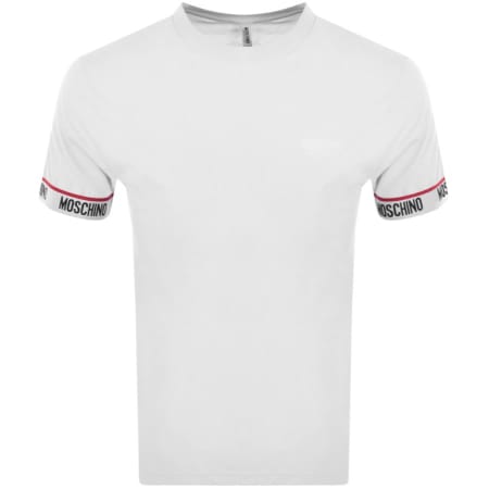Product Image for Moschino Short Sleeve Tape T Shirt White