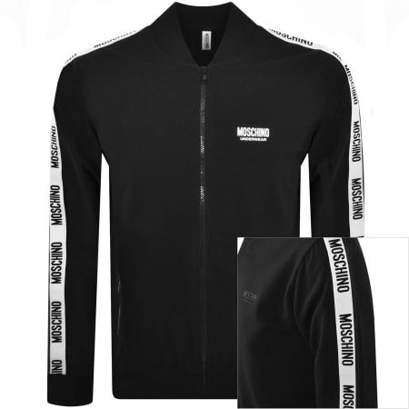 Product Image for Moschino Logo Full Zip Sweatshirt Black