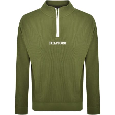 Product Image for Tommy Hilfiger Lounge Half Zip Sweatshirt Green