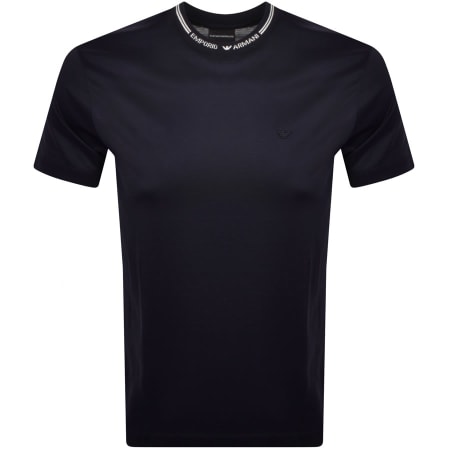 Product Image for Emporio Armani Crew Neck Logo T Shirt Navy