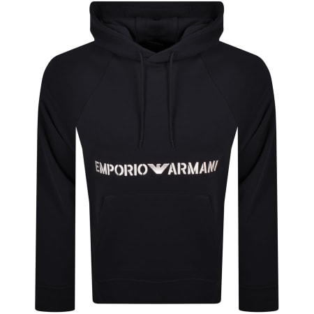 Product Image for Emporio Armani Logo Hoodie Navy