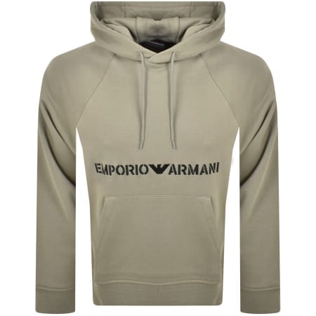 Product Image for Emporio Armani Logo Hoodie Green