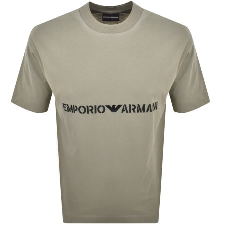 Product Image for Emporio Armani Logo T Shirt Green