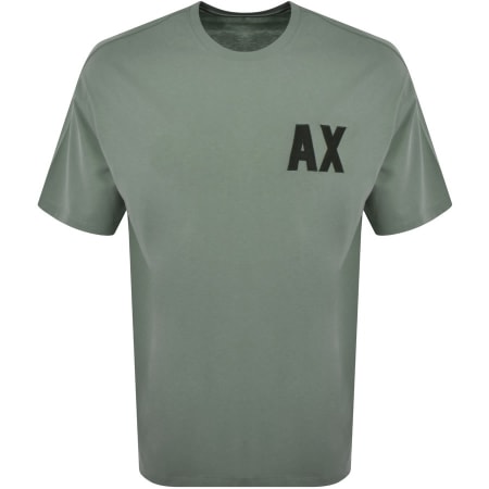 Product Image for Armani Exchange Crew Neck Logo T Shirt Green
