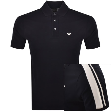 Product Image for Emporio Armani Tape Polo T Shirt Navy