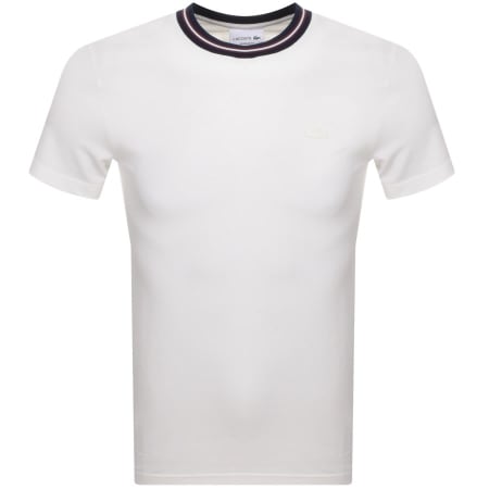 Product Image for Lacoste Crew Neck Pique T Shirt White