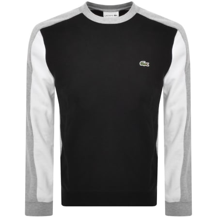 Product Image for Lacoste Panel Crew Neck Sweatshirt Black