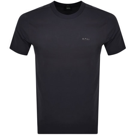 Product Image for BOSS Logo Crew Neck T Shirt Navy