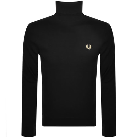 Fred Perry Tipped Sleeve Jumper Black | Mainline Menswear