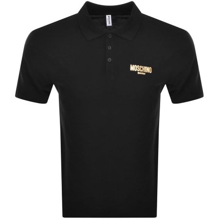Product Image for Moschino Swim Short Sleeved Polo T Shirt Black
