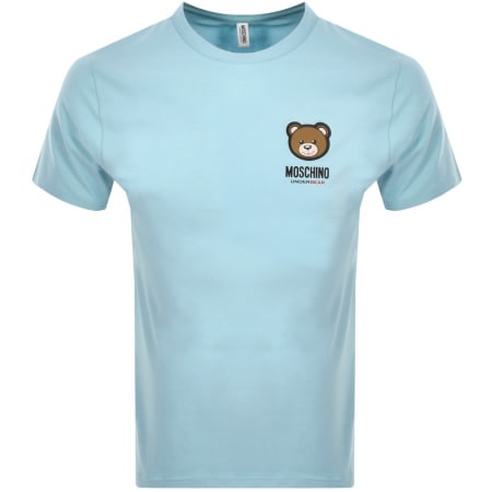Product Image for Moschino Lounge Bear Logo T Shirt Blue