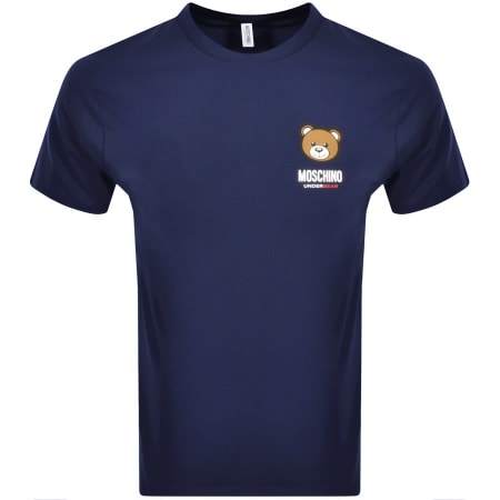 Product Image for Moschino Lounge Bear Logo T Shirt Navy