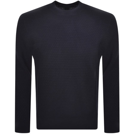 Product Image for Armani Exchange Logo Knit Jumper Navy