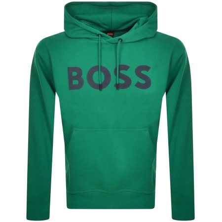 Product Image for BOSS Basic Logo Hoodie Green
