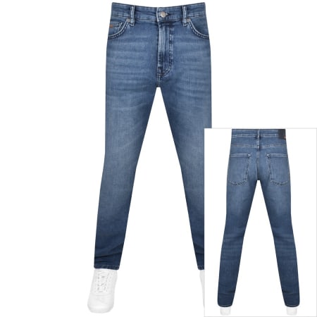 Product Image for BOSS Maine Regular Fit Mid Wash Jeans Blue