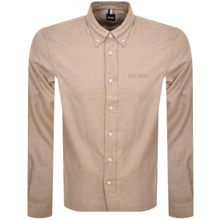 Product Image for BOSS Owen Long Sleeved Shirt Beige