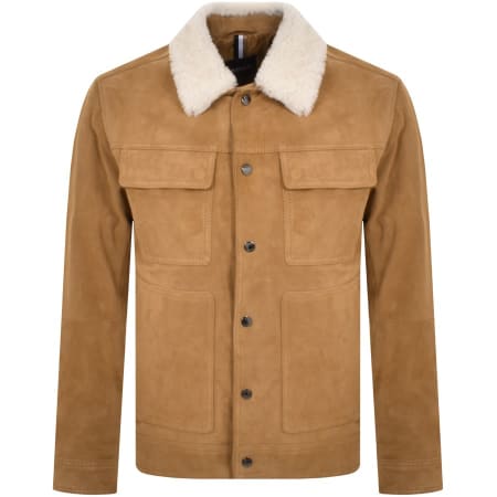 Product Image for BOSS Mahdi Suede Jacket Brown