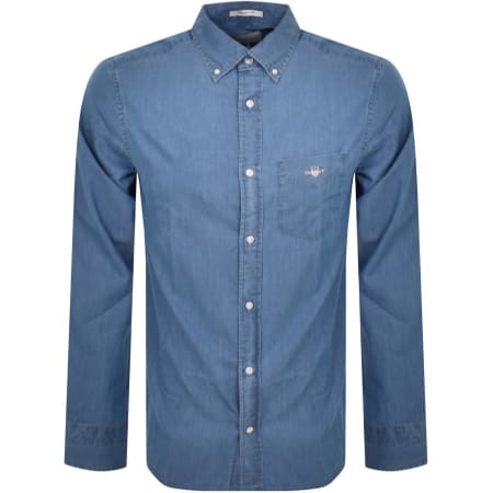 Product Image for Gant Regular Indigo Long Sleeved Shirt Blue