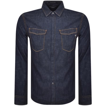 Product Image for Replay Denim Long Sleeve Shirt Navy