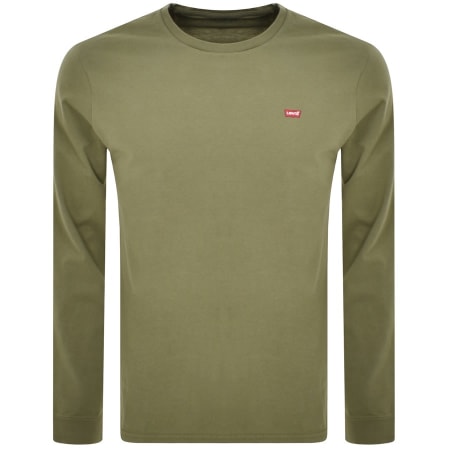 Product Image for Levis Original Logo Long Sleeve T Shirt Green
