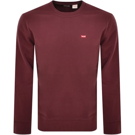 Recommended Product Image for Levis Original Crew Neck Sweatshirt Burgundy