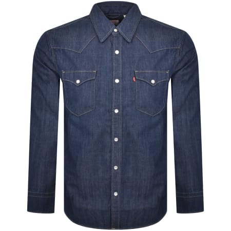 Product Image for Levis Barstow Western Long Sleeved Shirt Navy