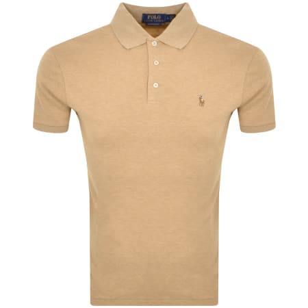 Product Image for Ralph Lauren Custom Slim Fit Polo T Shirt Beige