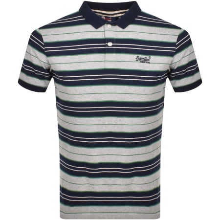 Product Image for Superdry Stripes Polo T Shirt Grey