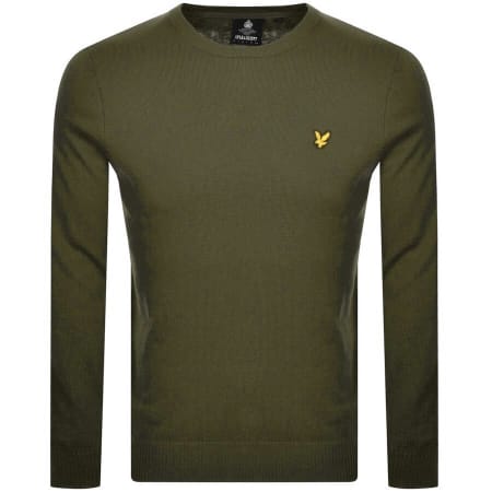Product Image for Lyle And Scott Crew Neck Merino Knit Jumper Green