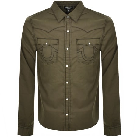 Product Image for True Religion Big T Western Shirt Green