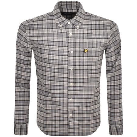 Product Image for Lyle And Scott Check Flannel Shirt Grey