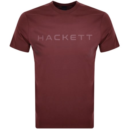 Product Image for Hackett London Logo T Shirt Burgundy