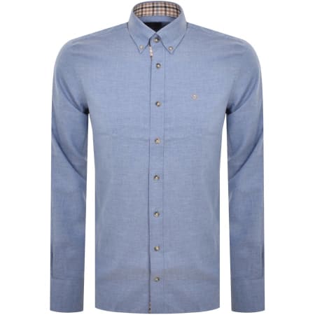 Recommended Product Image for Hackett Heritage Flannel Multi Trim Shirt Blue