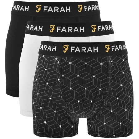 Product Image for Farah Vintage Corban 3 Pack Boxer Shorts Black
