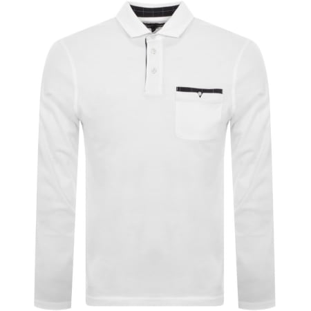 Product Image for Barbour Corspatch Long Sleeve Polo White