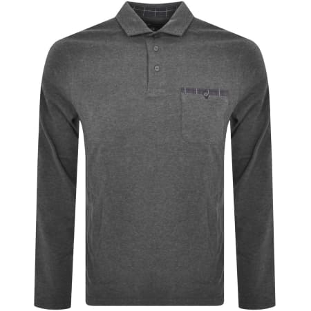 Product Image for Barbour Corspatch Long Sleeve Polo Grey