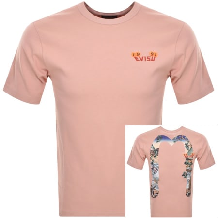 Product Image for Evisu 1991 Logo T Shirt Pink