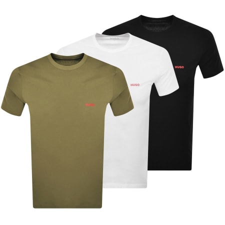 Product Image for HUGO Triple Pack Crew Neck T Shirt White